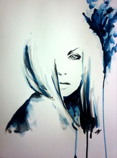 400x541 Watercolor Woman Illustration By On - Woman Watercolor