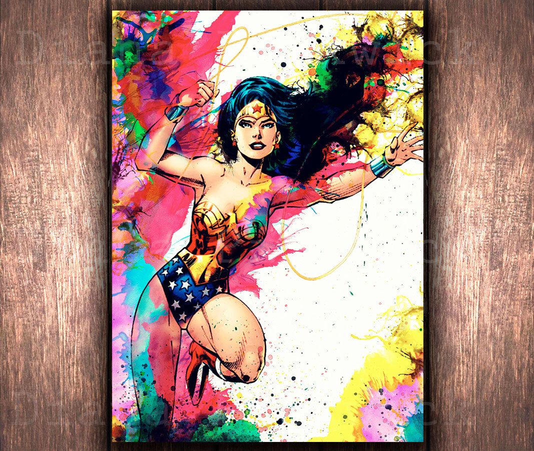 1067x900 Watercolor Wonder Woman Wall Art By Didiprint On Etsy Wonder - Wonder Woman Watercolor