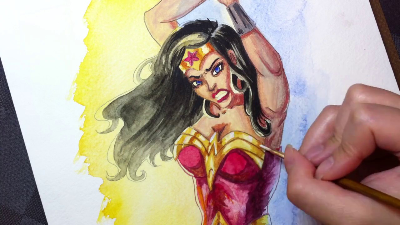 1280x720 Wonder Woman - Wonder Woman Watercolor