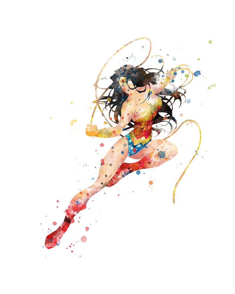 800x1000 Wonder Woman Print Wonder Woman Watercolor Poster Justice League - Wonder Woman Watercolor