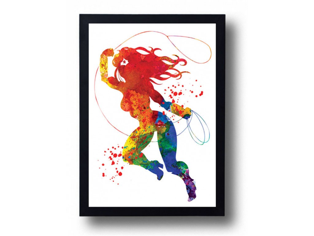 1024x768 Wonder Woman Watercolor Art Print Wonder Woman Poster Avengers - Wonder Woman Watercolor