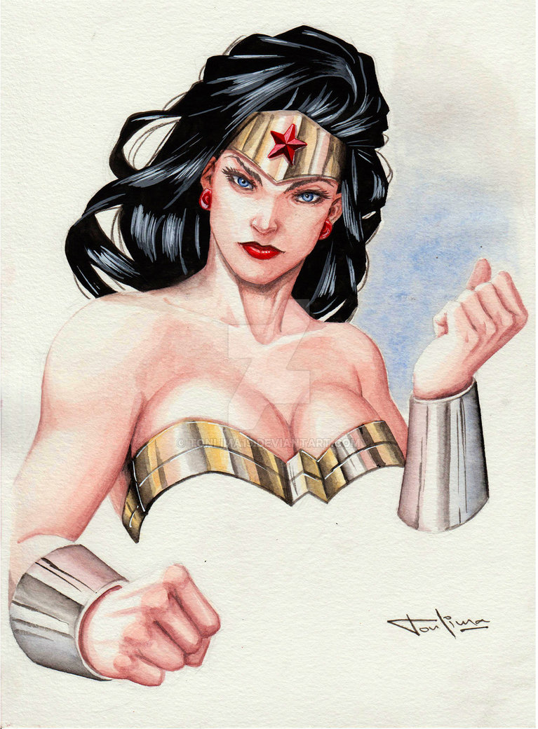 767x1040 Wonder Woman Watercolor By Tonlima19 - Wonder Woman Watercolor