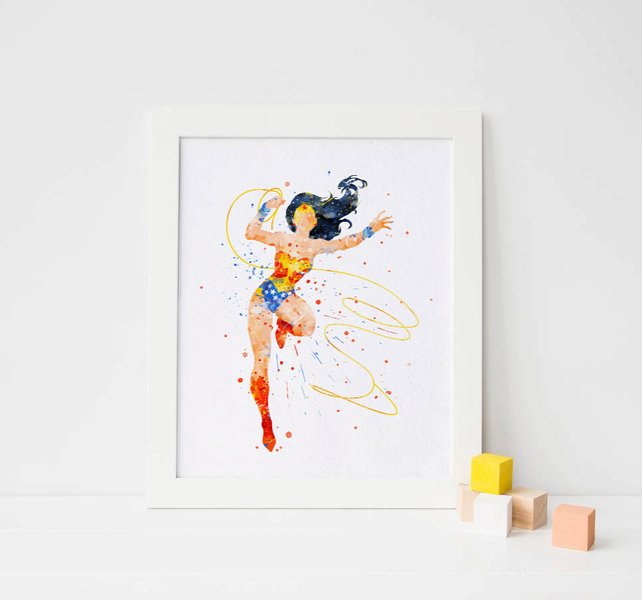 642x600 Wonder Woman Print Watercolor Wonder Woman Print Justice Etsy - Wonder Woman Watercolor