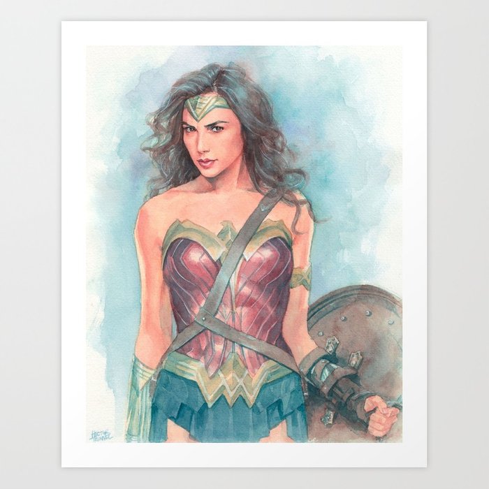 700x700 Wonderwoman Watercolor Art Print By Trunnec Society6 - Wonder Woman Watercolor