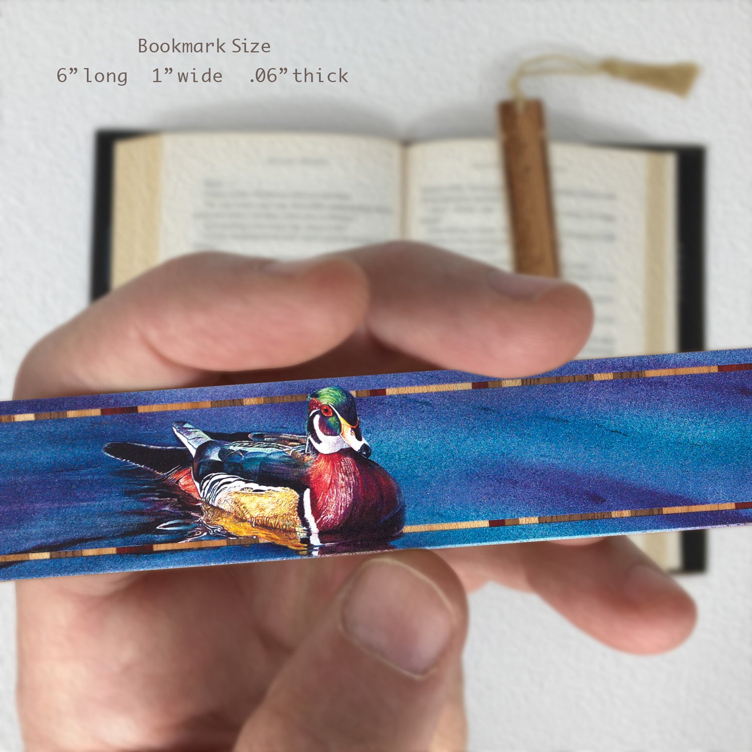 1500x1500 Wood Bookmark With Wood Duck Watercolor Painting By Colleen Nash - Wood Duck Watercolor