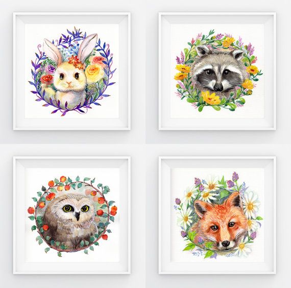 Woodland Animals Watercolor at PaintingValley.com | Explore collection ...