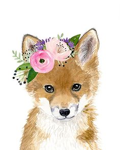 236x295 Forest Friends No3 Deer This Is A Print Of My Original Watercolor - Woodland Animals Watercolor