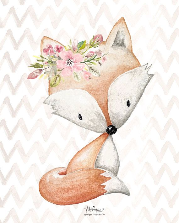 570x712 Nursery Woodland Animals Print Watercolor, Set Of 4, Fox, Rabbit - Woodland Animals Watercolor