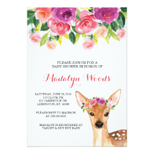307x307 Woodland Animals Baby Shower Invitations Amp Announcements Zazzle Ca - Woodland Watercolor