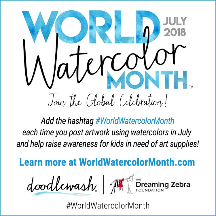750x750 ~ World Watercolor Month In July, Founded By - World Watercolor