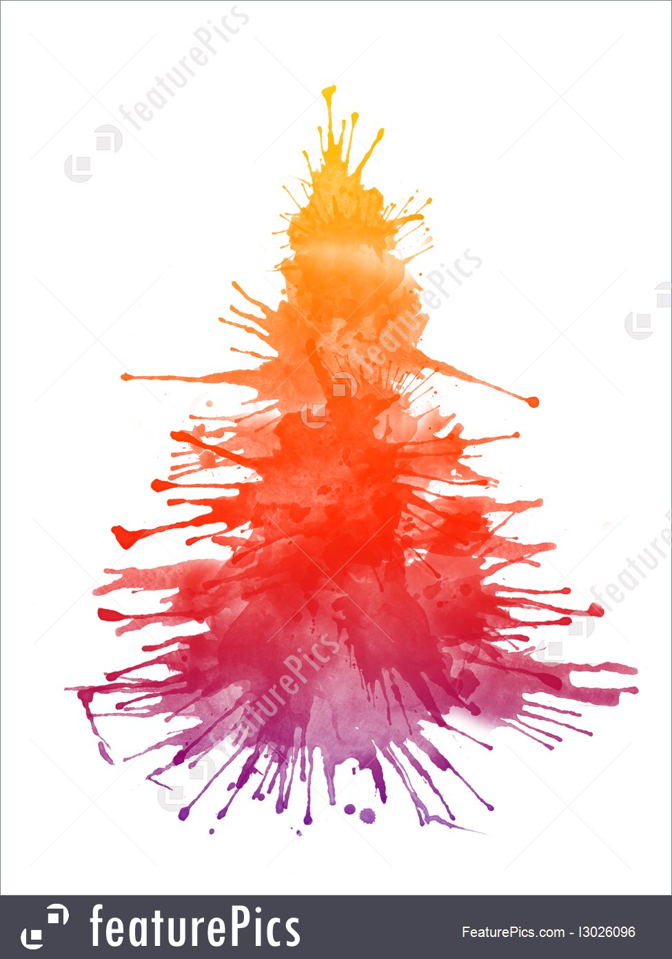 975x1392 Watercolor Xmas Tree Illustration - Xmas Watercolor