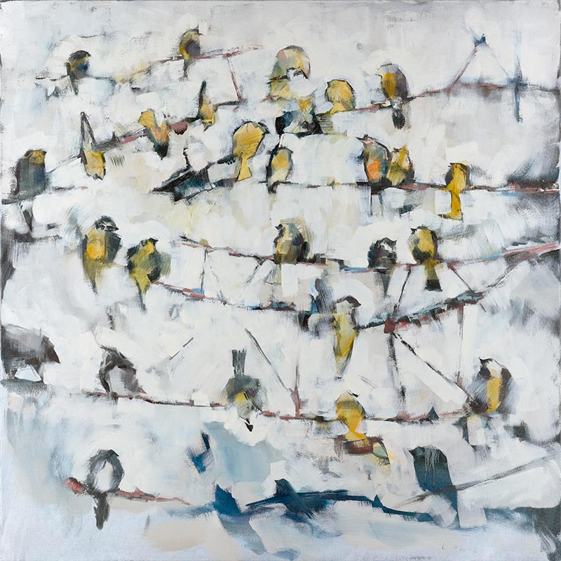 800x800 Artwork Little Yellow Birds - Yellow Bird Watercolor
