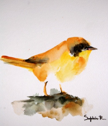 346x404 Yellow Bird Painting The Gallery Shop - Yellow Bird Watercolor