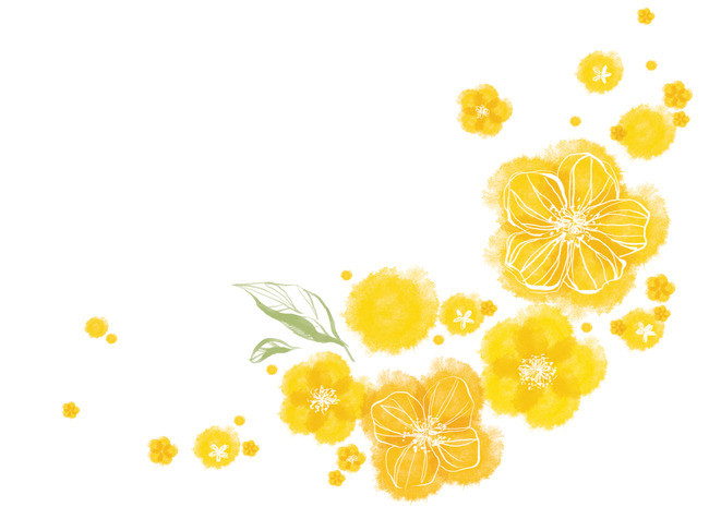 650x487 Yellow Flowers Handpainted Watercolor Background Printing, Hand - Yellow Flower Watercolor