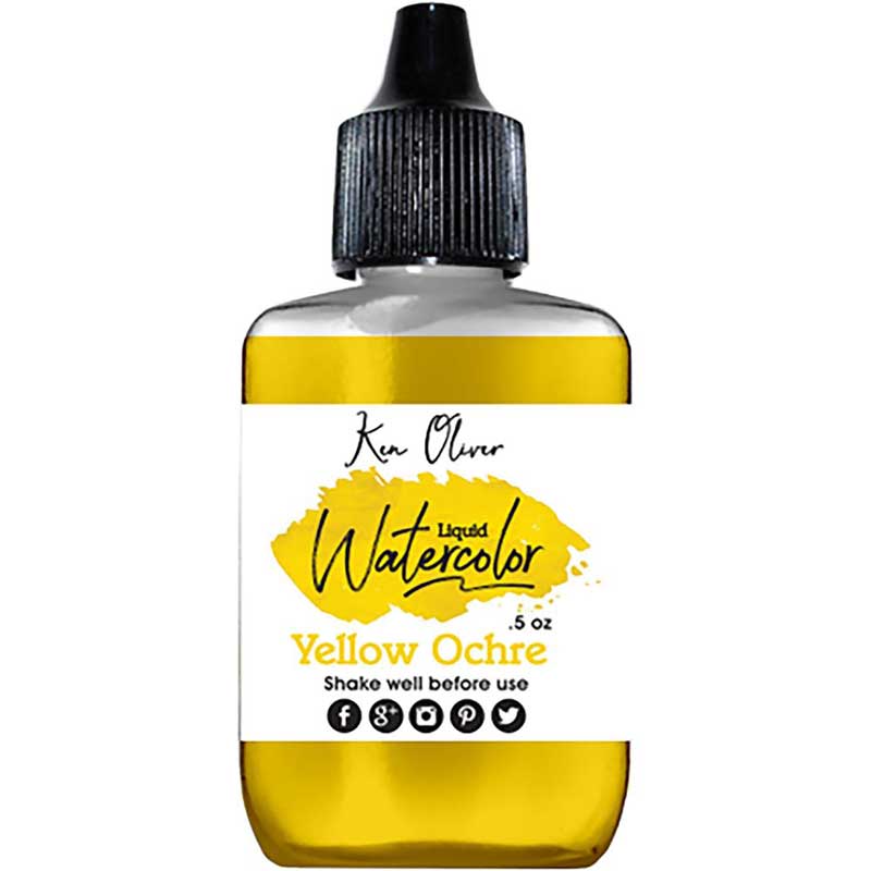 800x800 Ken Oliver Crafts Liquid Watercolor - Yellow Ochre Watercolor