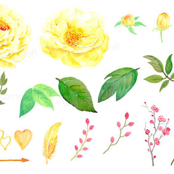 354x354 Yellow Rose Clipart Wedding - Yellow Rose Watercolor