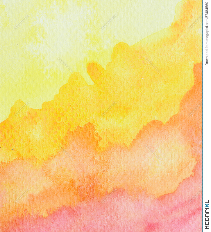 726x800 Vivid Yellow Orange Red Watercolor Background Illustration - Yellow Watercolor
