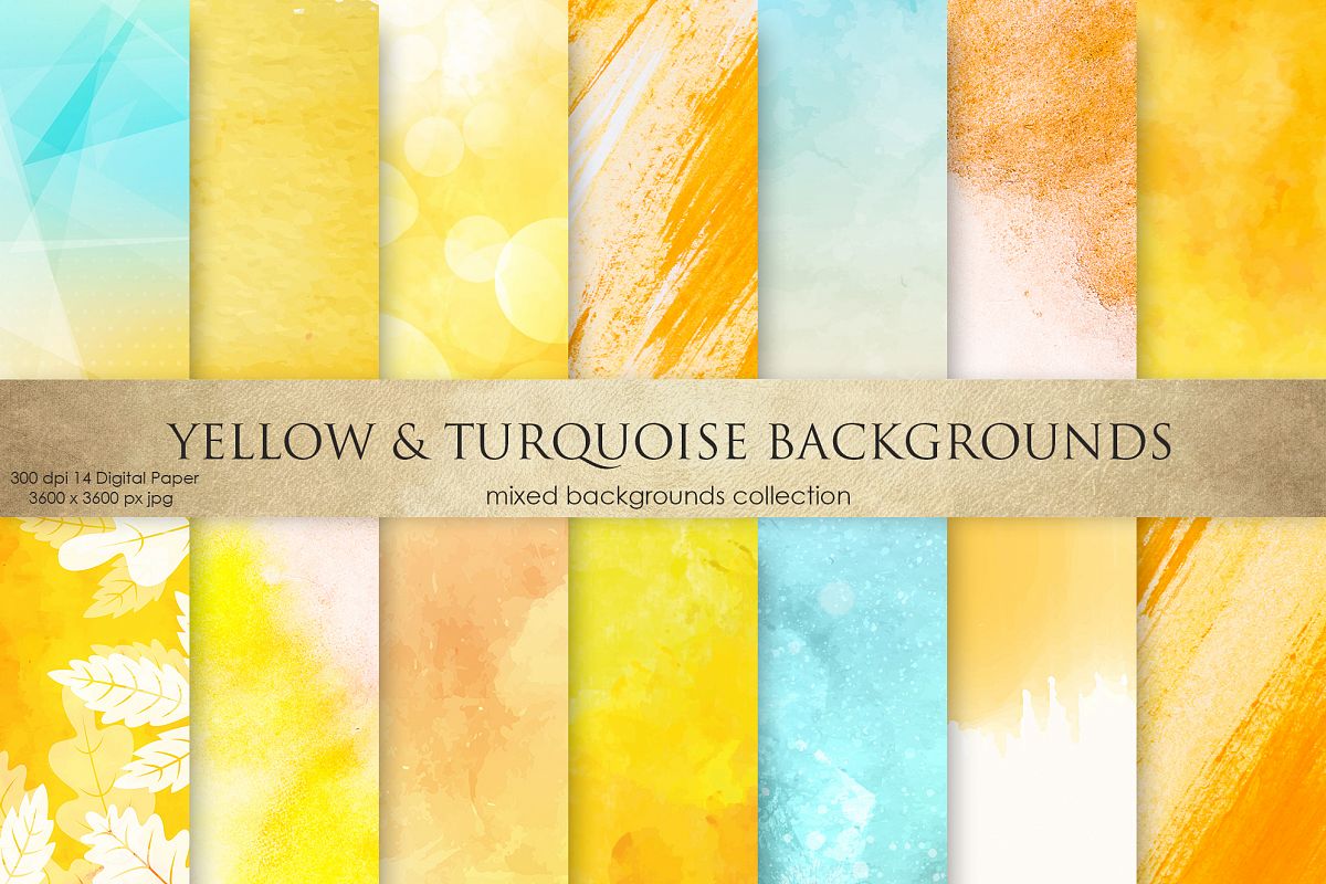 1200x800 Yellow Amp Turquoise Watercolor Backgrounds - Yellow Watercolor