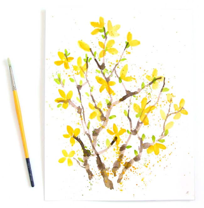 650x662 Paint Watercolor Flowers - Yellow Watercolor Flowers