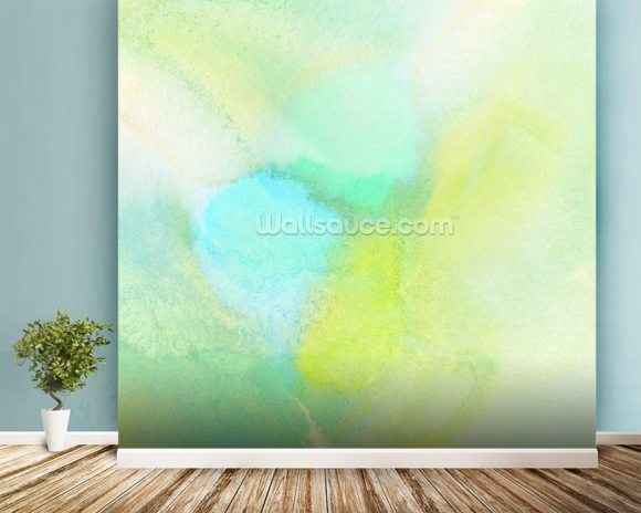 580x464 Yellow And Green Watercolor Wallpaper Wallsauce Usa - Yellow Watercolor Wallpaper