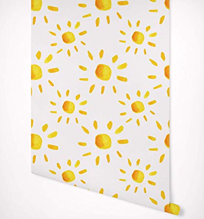 420x450 Kraska Yellow Sun Shine Watercolor Wallpaper Self - Yellow Watercolor Wallpaper