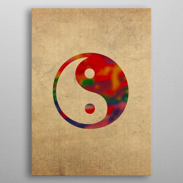 640x640 Yin Yang Symbol In Watercolor By Design Turnpike Metal Posters - Yin Yang Watercolor