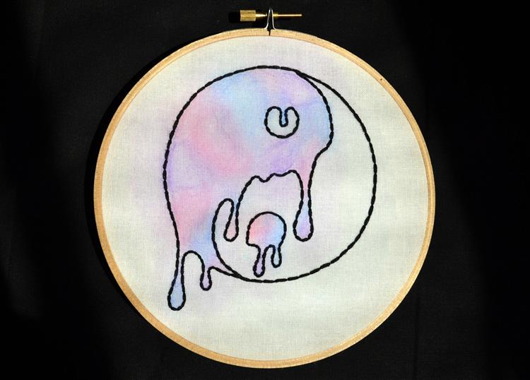 750x538 Yin Yang Watercolor Fabric Embroidery Hoop, 2016 - Yin Yang Watercolor