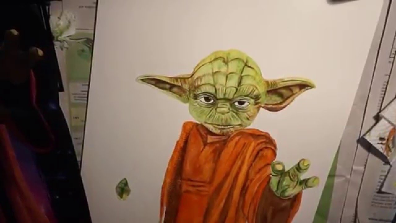 1280x720 Watercolor Yoda - Yoda Watercolor