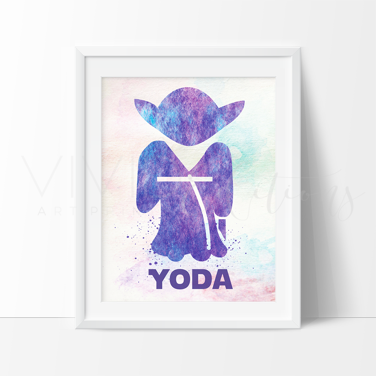 1200x1200 Yoda 2 Watercolor Art Print - Yoda Watercolor