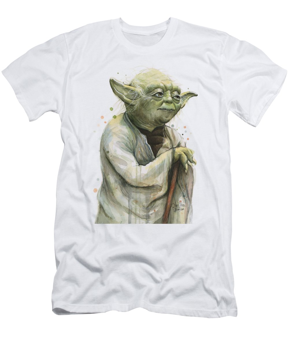 1000x1200 Yoda Watercolor T Shirt For Sale By Olga Shvartsur - Yoda Watercolor