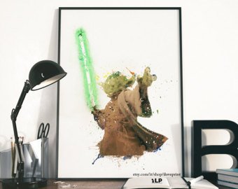 340x270 Yoda Watercolor Etsy - Yoda Watercolor
