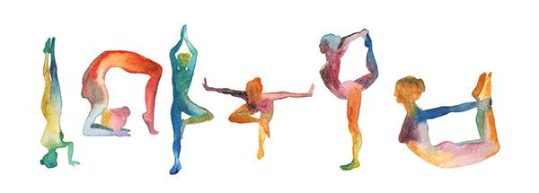 600x215 Watercolor Yoga Series - Yoga Watercolor