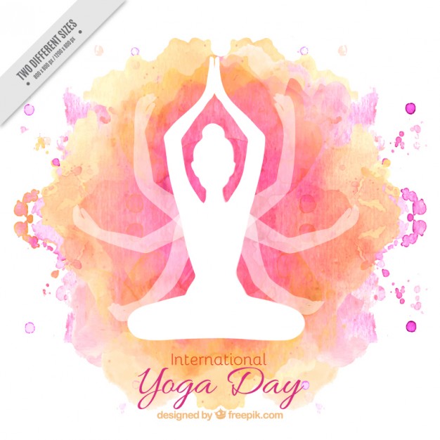 626x626 Watercolor International Yoga Day Background Vector Free Download - Yoga Watercolor