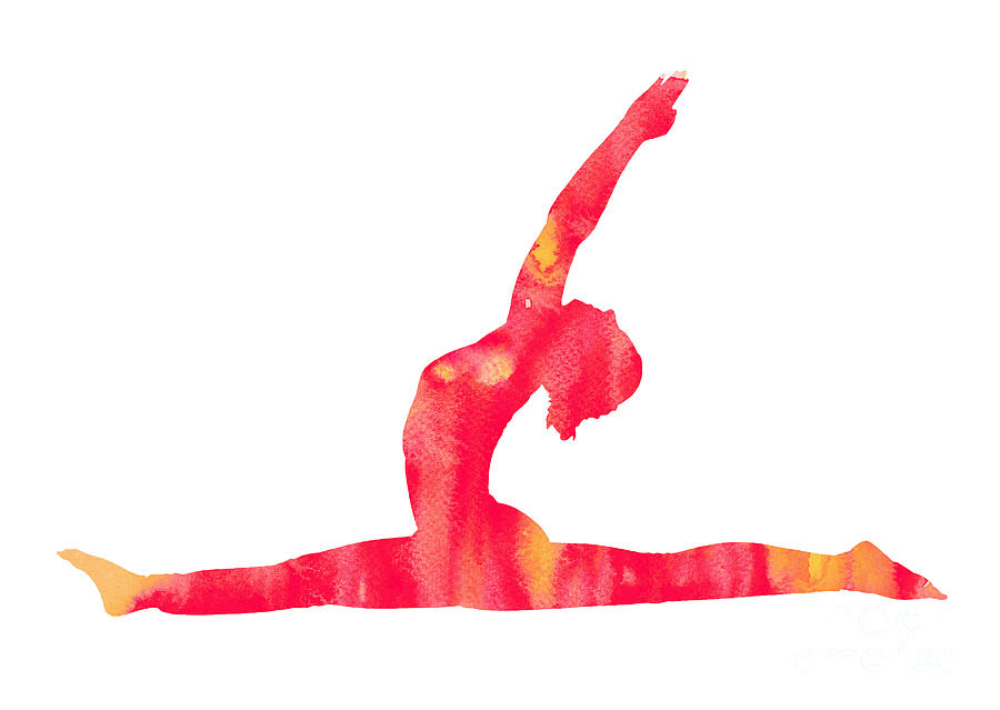 900x639 Yoga Watercolor Art Print Painting Painting By Joanna Szmerdt - Yoga Watercolor