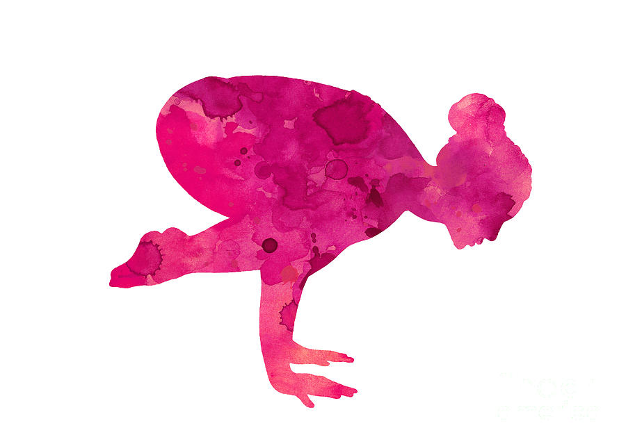 900x639 Hatha Yoga Watercolor Art Print Painting Painting By Joanna Szmerdt - Yoga Watercolor