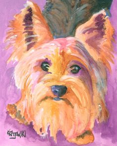 236x295 Yorkie Watercolor Painting Yorkies Smorkies - Yorkie Watercolor