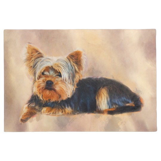540x540 Yorkshire Terrier Dog Art Watercolor Portrait Doormat - Yorkshire Terrier Watercolor