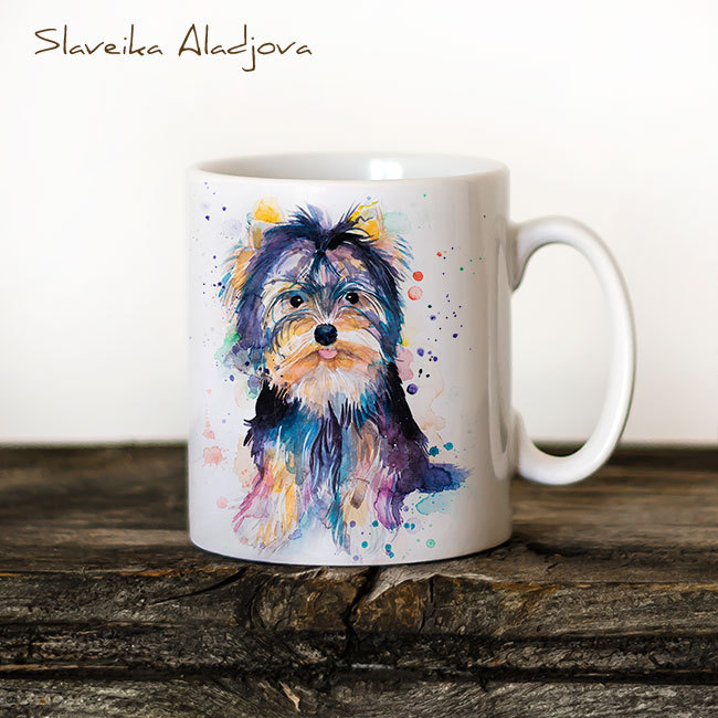 650x650 Yorkshire Terrier Watercolor Coffee Mug - Yorkshire Terrier Watercolor