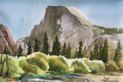 480x320 Three Color Watercolor Yosemite Conservancy - Yosemite Watercolor