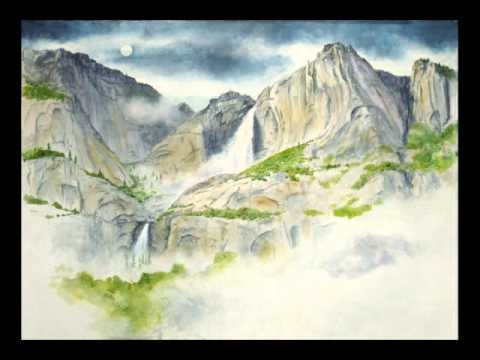 480x360 Yosemite Falls, Watercolor By Michael Kerby - Yosemite Watercolor