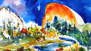 360x200 Art In Yosemite - Yosemite Watercolor