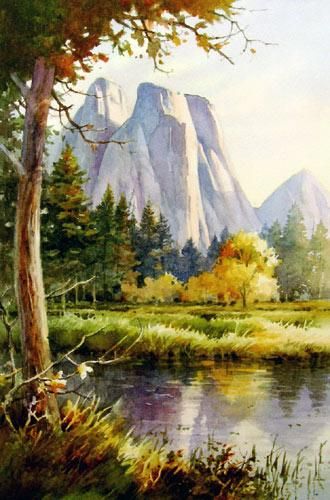 330x500 Granite Towers Yosemite Art - Yosemite Watercolor