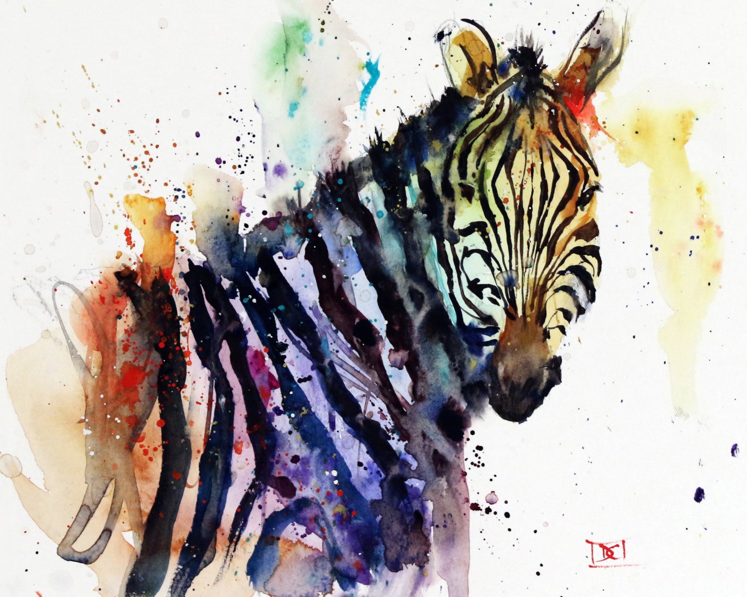 1500x1200 Zebra Watercolor Print Animal Print Zebra Art By Dean Etsy - Zebra Watercolor