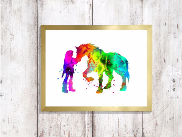 640x480 Legend Zelda Watercolor A4 Glossy Poster Print Nursery Picture Ebay - Zelda Watercolor