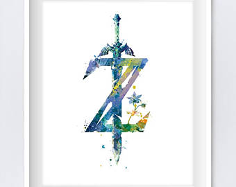 340x270 Zelda Watercolor Etsy - Zelda Watercolor