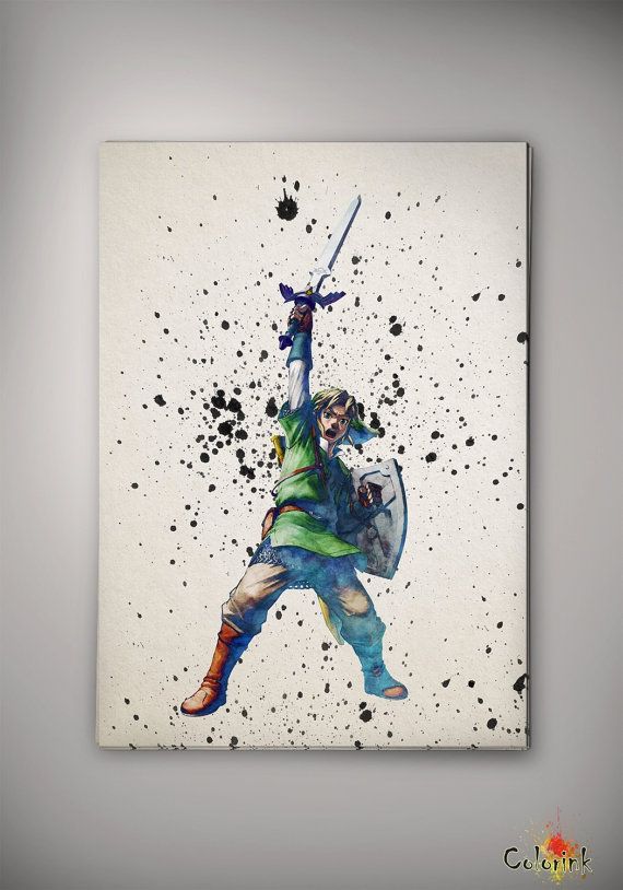 570x814 Legend Of Zelda Art Prints - Zelda Watercolor