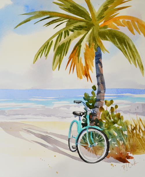 500x611 Beach Zen - Zen Watercolor