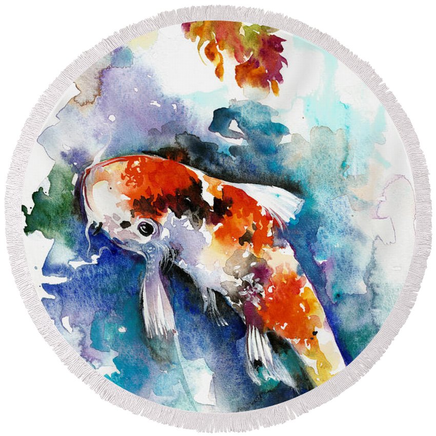 850x850 Koi Fish In The Pond - Zen Watercolor