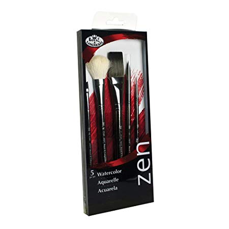 450x450 Royal Amp Langnickel Zen 5 Piece Watercolour Stroke Variety Paint - Zen Watercolor Brushes