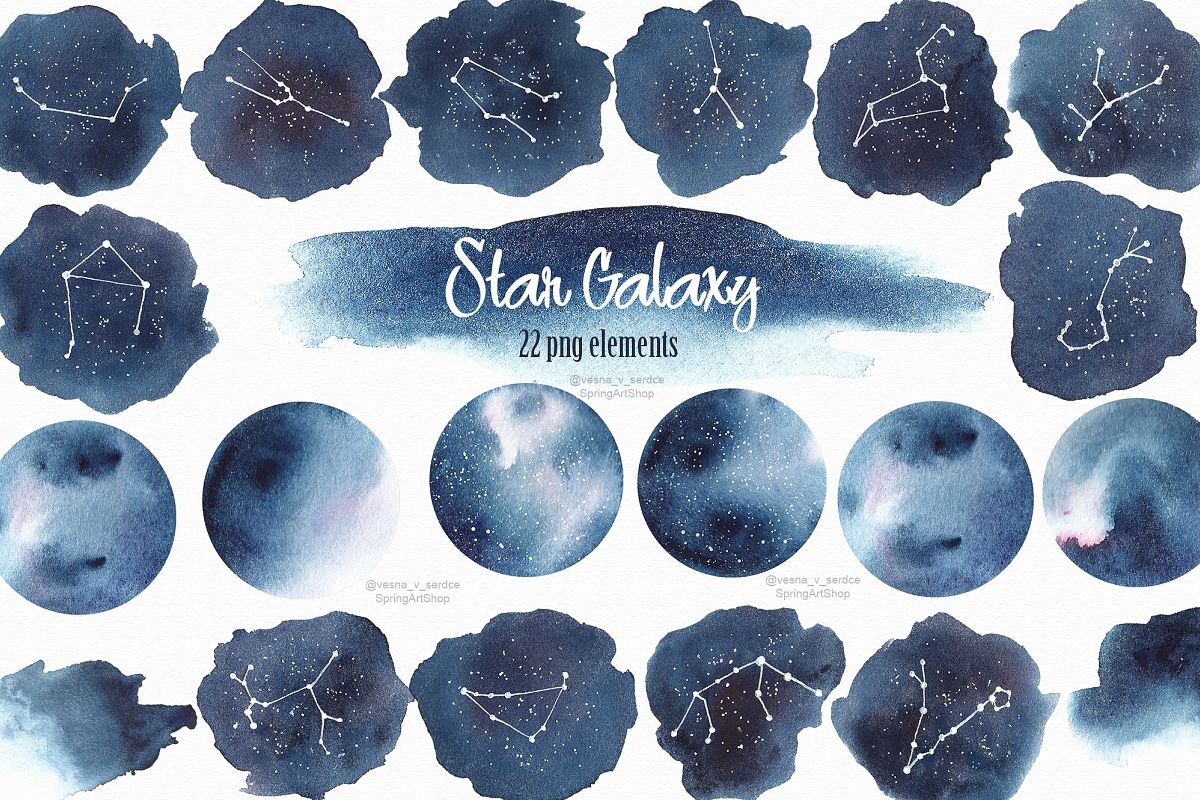 1200x800 Star Constellation Zodiac Watercolor By Design Bundles - Zodiac Watercolor